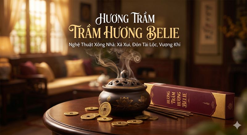 Hương Trầm Hương Belie: Nghệ thuật xông nhà xả xui, thu hút tài lộc và vượng khí