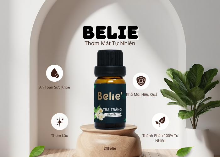 Tinh Dầu Trà Trắng Belie 10ml – Hương Tươi Mát, Bình Yên Cho Ngày Dài