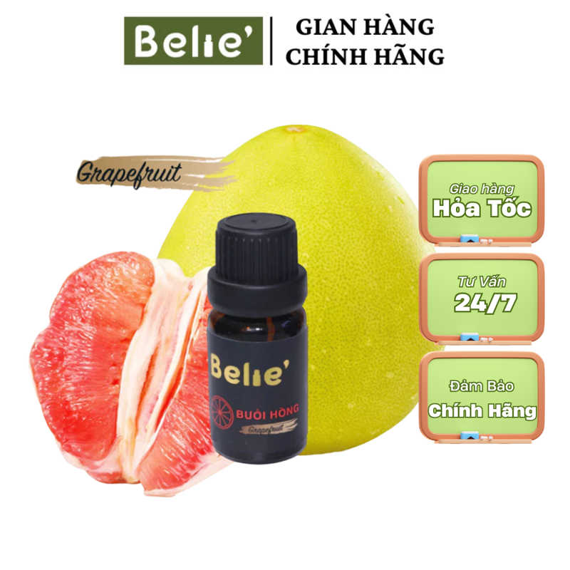 Tinh dầu Bưởi Hồng (Pink Grapefruit) Belie nguyên chất
